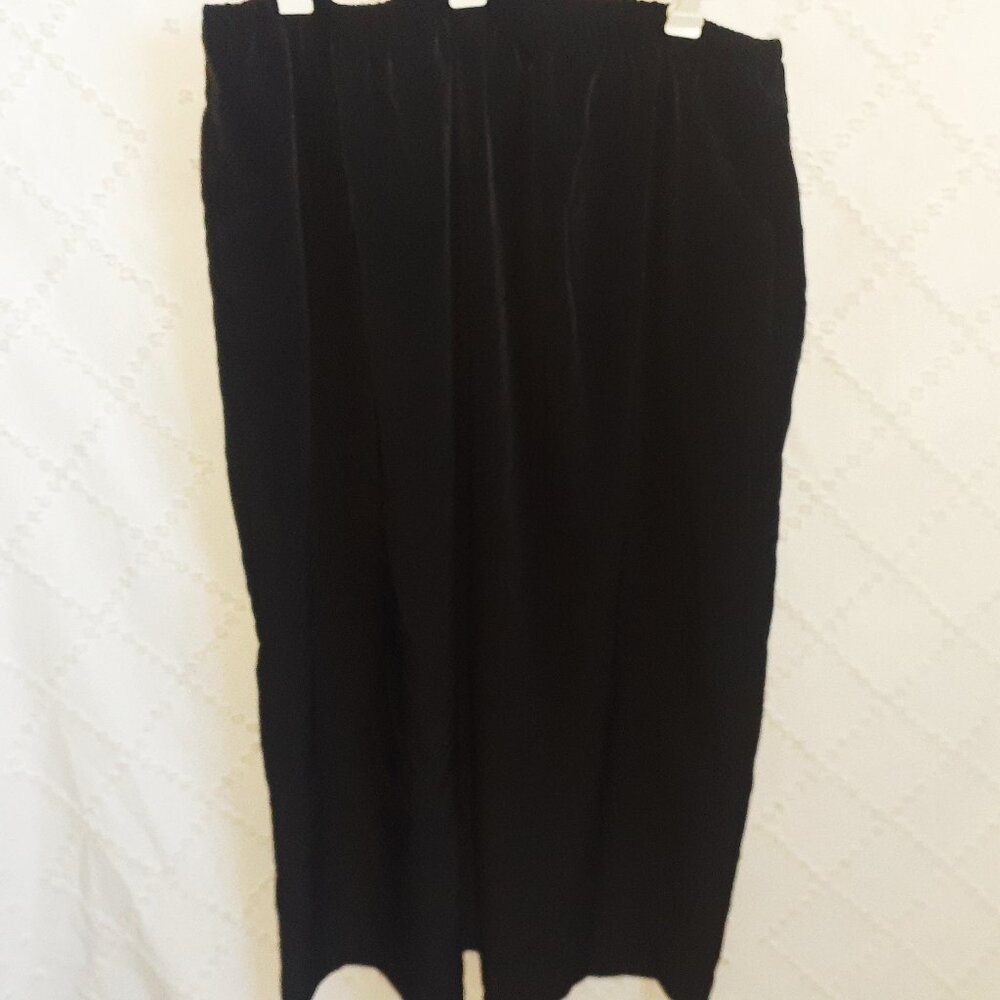 GRAVER STUDIO SKIRT BLACK PULL ON ELASTIC WAIST LONG MAXI-WOMENS PLUS SIZE 2X